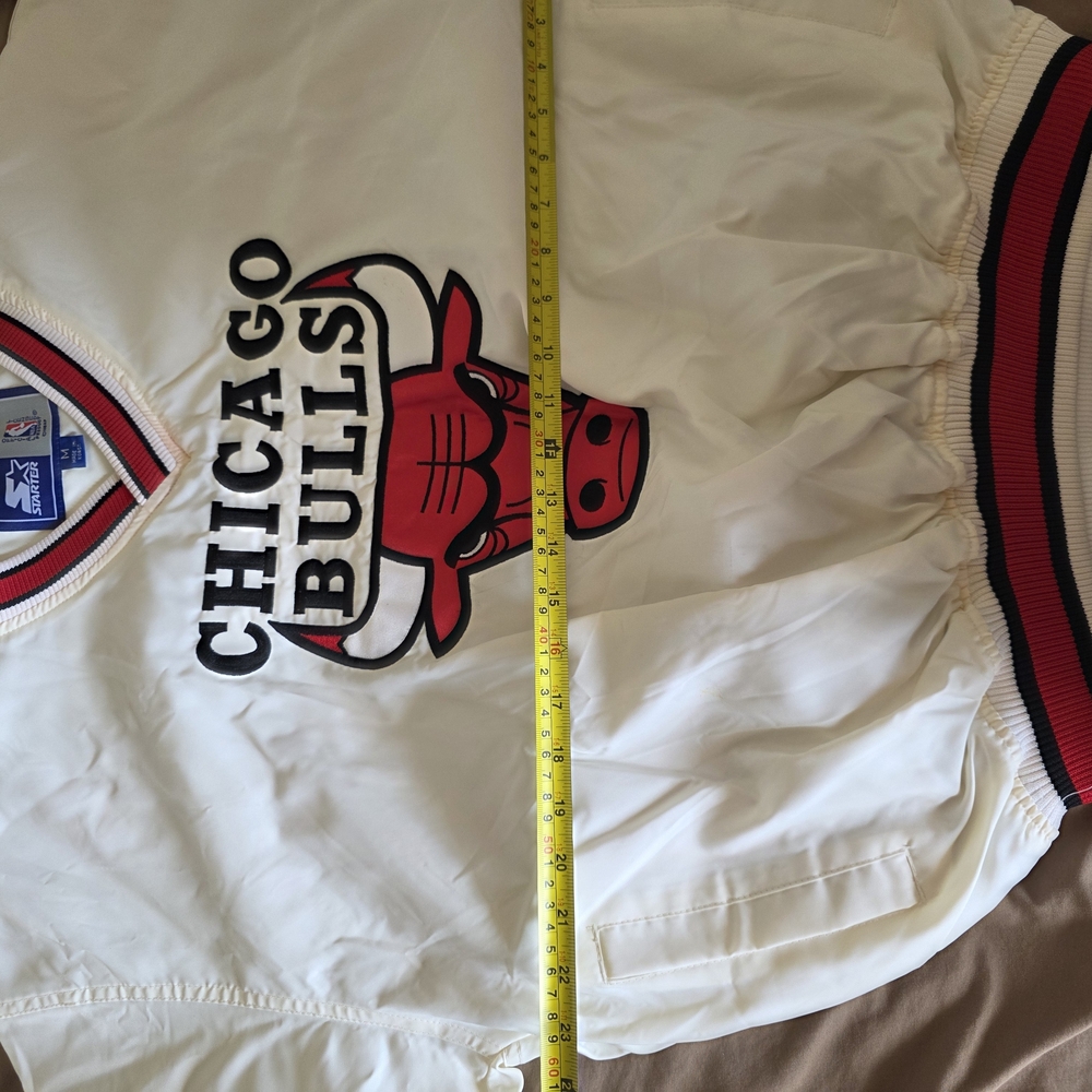 Vintage Chicago Bulls Starter Pullover Jacket – Jordan Era Size M 1990s - Picture 9 of 9